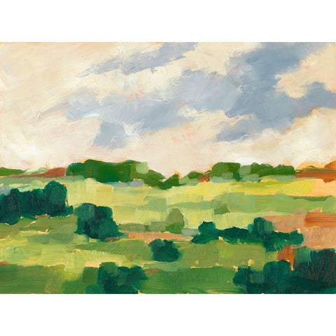 Scattered Trees I Black Modern Wood Framed Art Print by Harper, Ethan