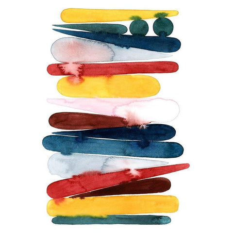 Rainbow Strata II White Modern Wood Framed Art Print by Popp, Grace