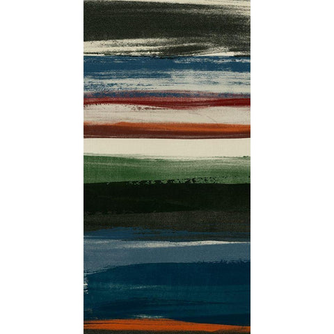 Lodge Strata I Black Modern Wood Framed Art Print with Double Matting by Vess, June Erica