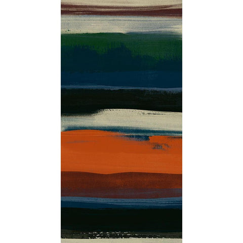 Lodge Strata II Black Modern Wood Framed Art Print by Vess, June Erica