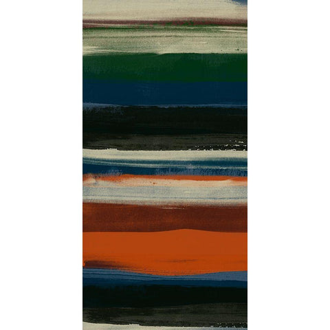 Lodge Strata III White Modern Wood Framed Art Print by Vess, June Erica