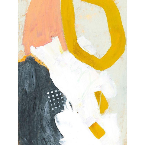 Seismic I Black Modern Wood Framed Art Print with Double Matting by Borges, Victoria