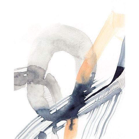 Congruity II Black Modern Wood Framed Art Print with Double Matting by Goldberger, Jennifer