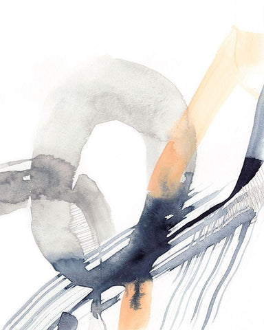 Congruity II Black Ornate Wood Framed Art Print with Double Matting by Goldberger, Jennifer