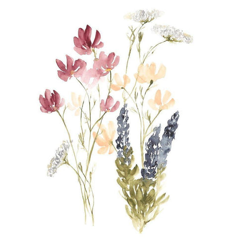 Lobelia Garden II Black Modern Wood Framed Art Print by Goldberger, Jennifer