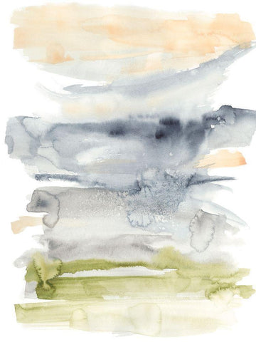 Crystallized Marsh II White Modern Wood Framed Art Print with Double Matting by Goldberger, Jennifer