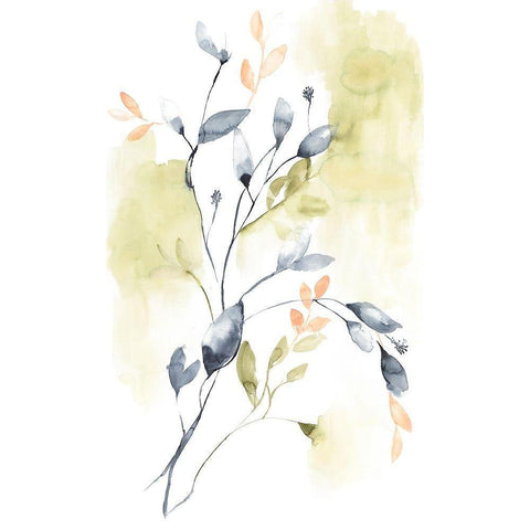 Sweet Leaves II Black Modern Wood Framed Art Print by Goldberger, Jennifer