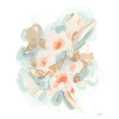 Bouquet Illusion I Black Modern Wood Framed Art Print with Double Matting by Vess, June Erica