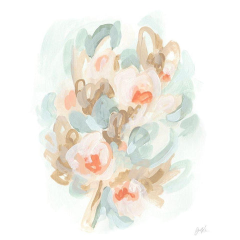 Bouquet Illusion II Black Modern Wood Framed Art Print with Double Matting by Vess, June Erica