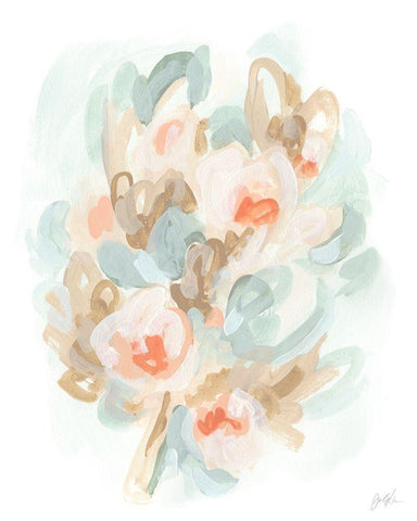 Bouquet Illusion II Black Ornate Wood Framed Art Print with Double Matting by Vess, June Erica