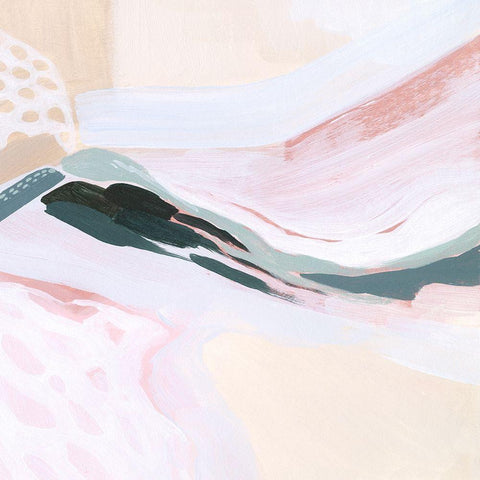 Ocean Meadow I White Modern Wood Framed Art Print by Popp, Grace