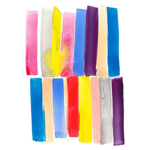 Lined Up II White Modern Wood Framed Art Print by Goldberger, Jennifer