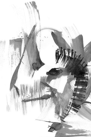 Ebony Zag I Black Ornate Wood Framed Art Print with Double Matting by Goldberger, Jennifer