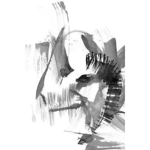 Ebony Zag I Black Modern Wood Framed Art Print with Double Matting by Goldberger, Jennifer