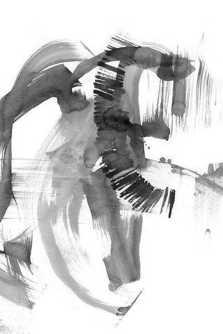 Ebony Zag II Black Ornate Wood Framed Art Print with Double Matting by Goldberger, Jennifer