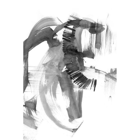 Ebony Zag II Black Modern Wood Framed Art Print by Goldberger, Jennifer