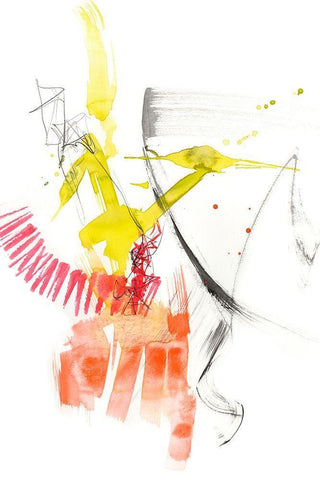 Swing Set I White Modern Wood Framed Art Print with Double Matting by Goldberger, Jennifer