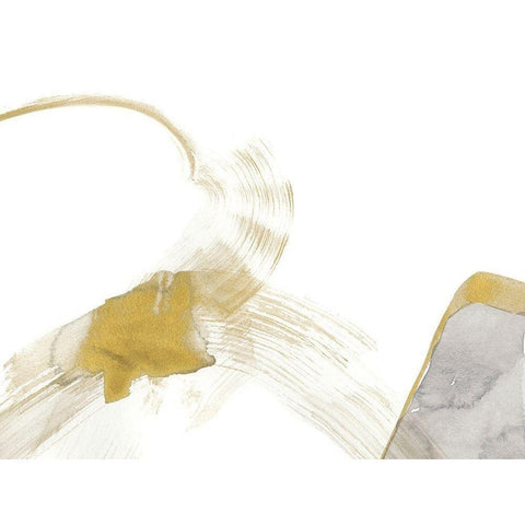 Gold and Grey Exploration II Gold Ornate Wood Framed Art Print with Double Matting by Goldberger, Jennifer