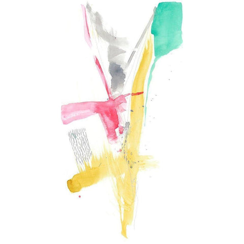 Neon Exploration I White Modern Wood Framed Art Print by Goldberger, Jennifer