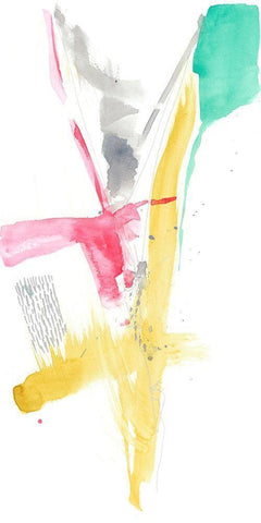 Neon Exploration I White Modern Wood Framed Art Print with Double Matting by Goldberger, Jennifer