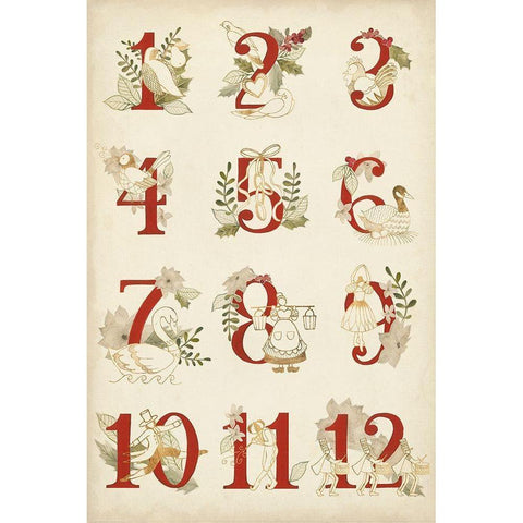 The Twelve Days Gold Ornate Wood Framed Art Print with Double Matting by Popp, Grace