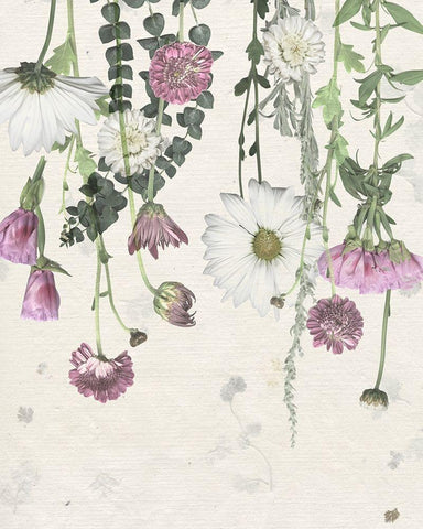 Flower Veil I White Modern Wood Framed Art Print with Double Matting by Popp, Grace