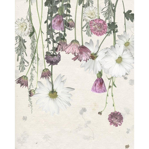 Flower Veil II White Modern Wood Framed Art Print by Popp, Grace