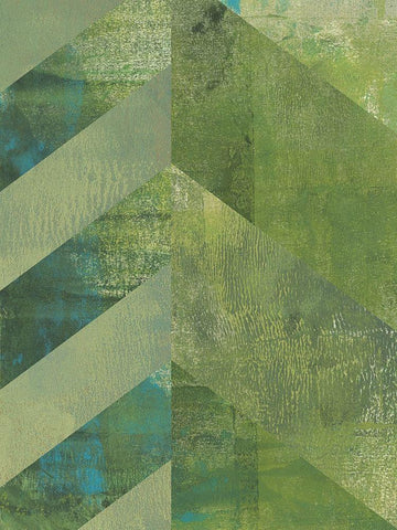 Emerald Canopy II White Modern Wood Framed Art Print with Double Matting by Green, Jacob