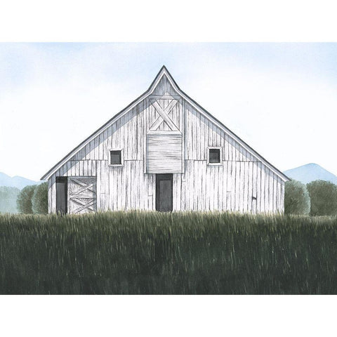 Blueridge Barn II Black Modern Wood Framed Art Print with Double Matting by Popp, Grace