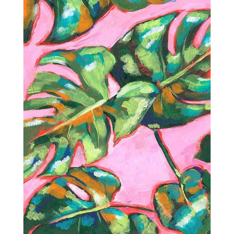 Psychedelic Palms I White Modern Wood Framed Art Print by Parker, Jennifer Paxton