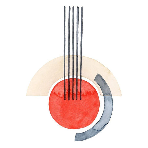 Deco Sunrise III White Modern Wood Framed Art Print by Popp, Grace