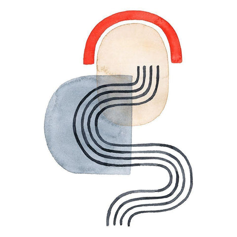 Deco Sunrise IV White Modern Wood Framed Art Print by Popp, Grace