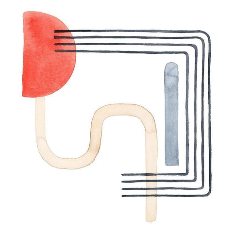 Deco Sunrise V Black Ornate Wood Framed Art Print with Double Matting by Popp, Grace