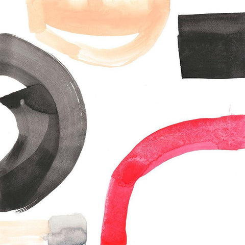 Neon Arches II White Modern Wood Framed Art Print with Double Matting by Goldberger, Jennifer