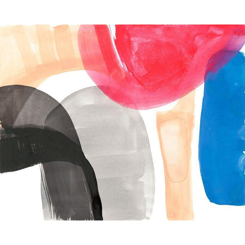 Intersected Shapes II Gold Ornate Wood Framed Art Print with Double Matting by Goldberger, Jennifer