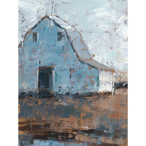 Sunset Farm II White Modern Wood Framed Art Print by Harper, Ethan