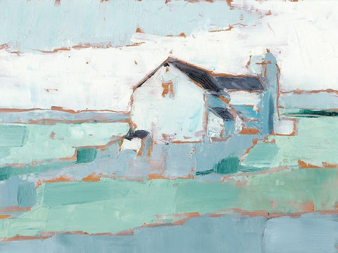 Farm Ridge I Black Ornate Wood Framed Art Print with Double Matting by Harper, Ethan