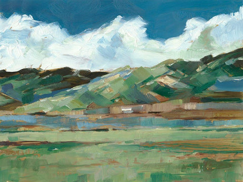 Western Sky I White Modern Wood Framed Art Print with Double Matting by Harper, Ethan