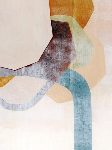 Desert Rockfall I White Modern Wood Framed Art Print with Double Matting by Popp, Grace