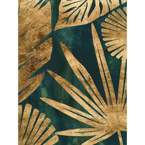 Emerald Jungle I White Modern Wood Framed Art Print by Vess, June Erica