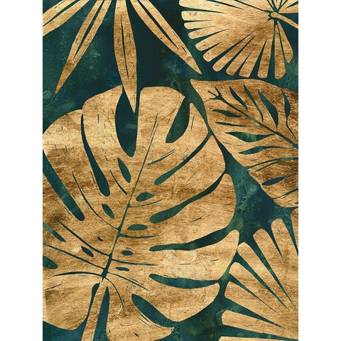 Emerald Jungle II White Modern Wood Framed Art Print by Vess, June Erica