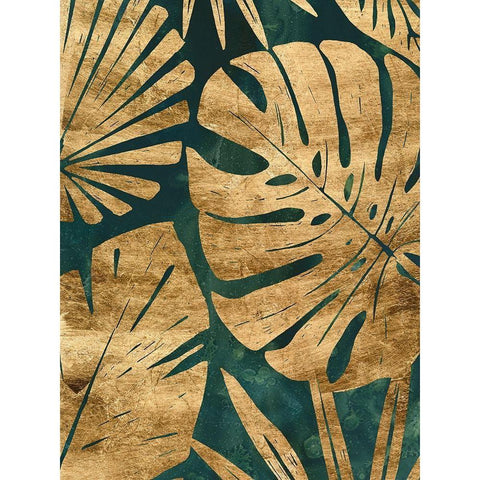 Emerald Jungle III Gold Ornate Wood Framed Art Print with Double Matting by Vess, June Erica