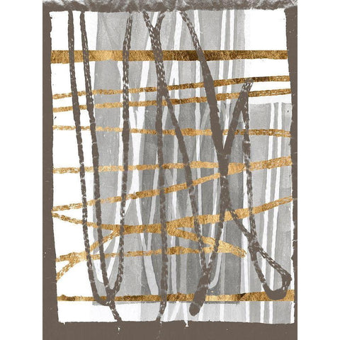 Golden Thread I Gold Ornate Wood Framed Art Print with Double Matting by Goldberger, Jennifer