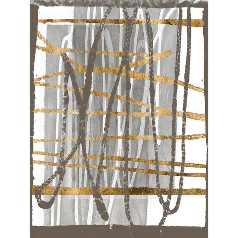 Golden Thread III Gold Ornate Wood Framed Art Print with Double Matting by Goldberger, Jennifer