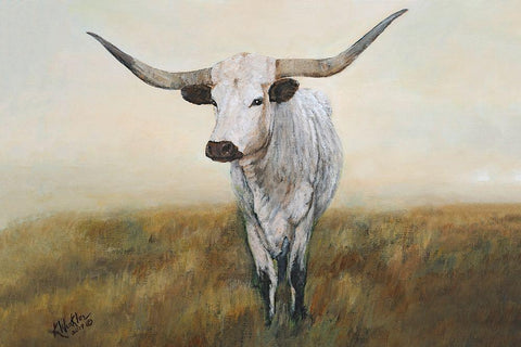 Knight in White Satin II White Modern Wood Framed Art Print with Double Matting by Winkler, Kathy