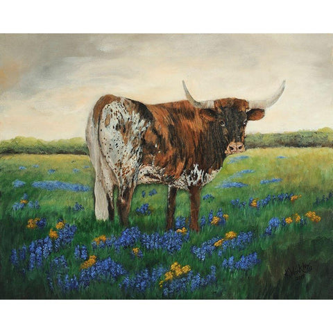 My Flowers I Black Modern Wood Framed Art Print with Double Matting by Winkler, Kathy