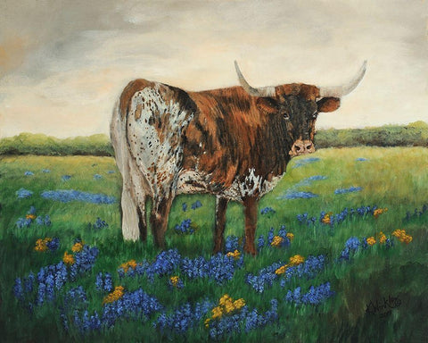 My Flowers I Black Ornate Wood Framed Art Print with Double Matting by Winkler, Kathy