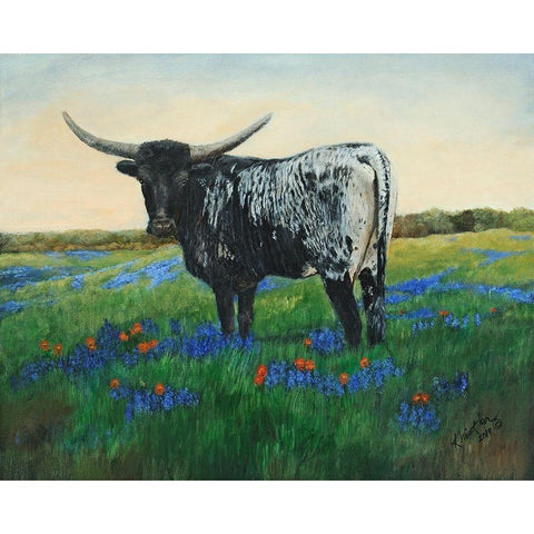 My Flowers II Gold Ornate Wood Framed Art Print with Double Matting by Winkler, Kathy