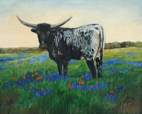 My Flowers II White Modern Wood Framed Art Print with Double Matting by Winkler, Kathy