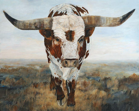 Ramblin On II Black Ornate Wood Framed Art Print with Double Matting by Winkler, Kathy